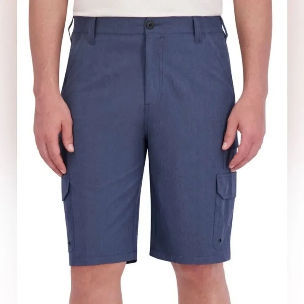 IRON Clothing Co Men's Flex Waistband Stretch Twill Multi Pocket Cargo Short. 40